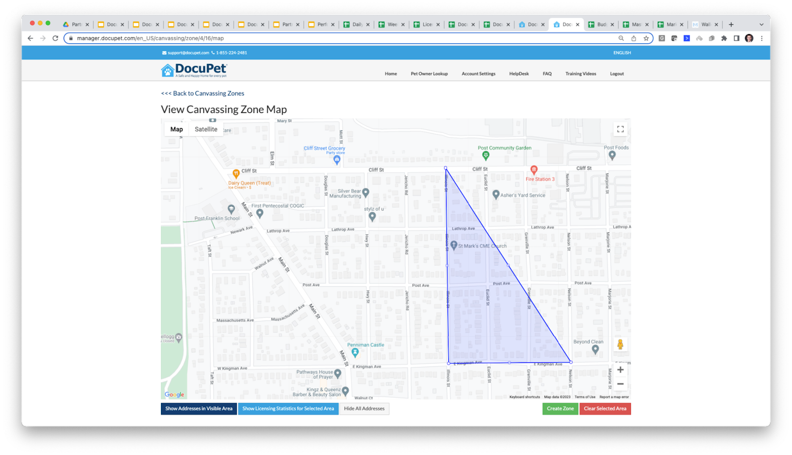 Planning and Creating Zones DocuPet